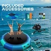 image:image10FT 12FT 15FT Inflatable Water Trampoline for Lake Recreational Water Bouncer for Adults Teenagers Blow Up Floating Trampoline with Ladder Electric Pump for Beach Pool Park Outdoor ActivitiesBlue and Green