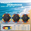 image:image10FT 12FT 15FT Inflatable Water Trampoline for Lake Recreational Water Bouncer for Adults Teenagers Blow Up Floating Trampoline with Ladder Electric Pump for Beach Pool Park Outdoor ActivitiesYellow and Orange