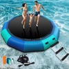 image:image10FT 12FT 15FT Inflatable Water Trampoline for Lake Recreational Water Bouncer for Adults Teenagers Blow Up Floating Trampoline with Ladder Electric Pump for Beach Pool Park Outdoor ActivitiesBlue and Green