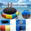 image:image10FT 12FT 15FT Inflatable Water Trampoline for Lake Recreational Water Bouncer for Adults Teenagers Blow Up Floating Trampoline with Ladder Electric Pump for Beach Pool Park Outdoor ActivitiesYellow and Orange