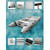 image:image11ft Inflatable Catamaran Boat for Adults 5Person Fishing Boat with DropStitch Floor 15HP Motor Mount HeavyDuty Inflatable Dinghy with Aluminum Oars and Seats Includes HIN for Registration