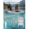 image:image11ft Inflatable Catamaran Boat for Adults 5Person Fishing Boat with DropStitch Floor 15HP Motor Mount HeavyDuty Inflatable Dinghy with Aluminum Oars and Seats Includes HIN for Registration