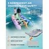 image:image11ft Inflatable Catamaran Boat for Adults 5Person Fishing Boat with DropStitch Floor 15HP Motor Mount HeavyDuty Inflatable Dinghy with Aluminum Oars and Seats Includes HIN for Registration
