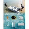 image:image11ft Inflatable Catamaran Boat for Adults 5Person Fishing Boat with DropStitch Floor 15HP Motor Mount HeavyDuty Inflatable Dinghy with Aluminum Oars and Seats Includes HIN for Registration