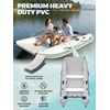 image:image11ft Inflatable Catamaran Boat for Adults 5Person Fishing Boat with DropStitch Floor 15HP Motor Mount HeavyDuty Inflatable Dinghy with Aluminum Oars and Seats Includes HIN for Registration