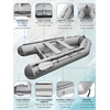 image:imageBEYOND MARINA 10ft Inflatable Dinghy  3 Person Inflatable Boat for Adults 10 HP Heavy Duty Fishing Boat Aluminum Floor Aluminum Oars USCG Approved