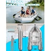 image:imageBEYOND MARINA Inflatable Dinghy Boat  35 Person Inflatable Boat for Adults Heavy Duty Fishing Boat with Aluminum Oars Floor Panels108FT