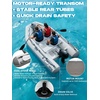 image:imageBEYOND MARINA Inflatable Dinghy Boat  35 Person Inflatable Boat for Adults Heavy Duty Fishing Boat with Aluminum Oars Floor Panels108FT