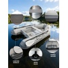 image:imageBEYOND MARINA Inflatable Dinghy Boat 25 Person Inflatable Boat for Adults HeavyDuty Fishing Boat with Aluminum Oars Includes HIN for Registration82FT