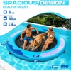 image:imageBEYOND MARINA Inflatable Water Hammock Floating Air Dock River Float with Mesh Heavy Duty Round Ring Raft for Pool Lake Ocean Portable Island Platform Pad 866Mint Green