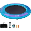 image:imageBEYOND MARINA Inflatable Water Hammock Floating Air Dock River Float with Mesh Heavy Duty Round Ring Raft for Pool Lake Ocean Portable Island Platform Pad 866Dark blue