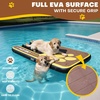 image:imageBeyond Marina Dog Pool Ramp  Inflatable Dog Water amp Boat Ramp for Lake Floating Pontoon Dock Ladder with NonSlip EVA PUP ON Standard Extra Large 59 x 47 x 6 BlueYellow Supports 230 lbsTeakYellow