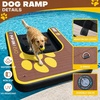 image:imageBeyond Marina Dog Pool Ramp  Inflatable Dog Water amp Boat Ramp for Lake Floating Pontoon Dock Ladder with NonSlip EVA PUP ON Standard Extra Large 59 x 47 x 6 BlueYellow Supports 230 lbsTeakYellow