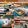 image:imageBeyond Marina Dog Pool Ramp  Inflatable Dog Water amp Boat Ramp for Lake Floating Pontoon Dock Ladder with NonSlip EVA PUP ON Standard Extra Large 59 x 47 x 6 BlueYellow Supports 230 lbsTeakYellow