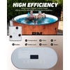 image:imageBeyond Marina Inflatable Hot Tub Portable Spa 6 Person Hot Tub with Bubble Massage System for Home and Personal Relaxation Drop Stitch Construction Foam Mats Wood Grain6 Person