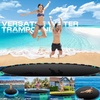 image:imageBeyond Marina Inflatable Water Trampoline 10FT 12FT 15FT Inflatabler Water Bouncer for Lake Pool Ocean Blue and Green Yellow and OrangeBlue  Green