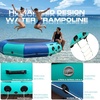 image:imageBeyond Marina Inflatable Water Trampoline 10FT 12FT 15FT Inflatabler Water Bouncer for Lake Pool Ocean Blue and Green Yellow and OrangeBlue  Green