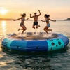 image:imageBeyond Marina Inflatable Water Trampoline 10FT 12FT 15FT Inflatabler Water Bouncer for Lake Pool Ocean Blue and Green Yellow and OrangeBlue  Green