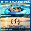 image:imageBeyond Marina Inflatable Water Trampoline 10FT 12FT 15FT Inflatabler Water Bouncer for Lake Pool Ocean Blue and Green Yellow and OrangeBlue  Green