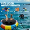 image:imageBeyond Marina Inflatable Water Trampoline 10FT 12FT 15FT Inflatabler Water Bouncer for Lake Pool Ocean Blue and Green Yellow and OrangeYellow  Orange