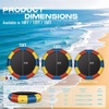 image:imageBeyond Marina Inflatable Water Trampoline 10FT 12FT 15FT Inflatabler Water Bouncer for Lake Pool Ocean Blue and Green Yellow and OrangeYellow  Orange