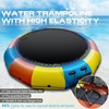 image:imageBeyond Marina Inflatable Water Trampoline 10FT 12FT 15FT Inflatabler Water Bouncer for Lake Pool Ocean Blue and Green Yellow and OrangeYellow  Orange