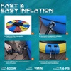 image:imageBeyond Marina Inflatable Water Trampoline 10FT 12FT 15FT Inflatabler Water Bouncer for Lake Pool Ocean Blue and Green Yellow and OrangeYellow  Orange