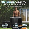 image:imageInflatable Cold Plunge with Chiller 12 HP Water Chiller for Ice Bath Tub WiFiEnabled Cold Tub Machine Fast Cooling 187 Gallon Capacity 39 L x 39 W x 354 HJet BlackOrangeOnyx