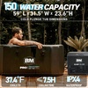 image:imageInflatable Cold Plunge with Chiller 12 HP Water Chiller for Ice Bath Tub WiFiEnabled Cold Tub Machine Fast Cooling 187 Gallon Capacity 39 L x 39 W x 354 HBlackOnyx