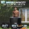 image:imageInflatable Cold Plunge with Chiller 12 HP Water Chiller for Ice Bath Tub WiFiEnabled Cold Tub Machine Fast Cooling 187 Gallon Capacity 39 L x 39 W x 354 HJet BlackOrangeInk