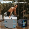 image:imageInflatable Cold Plunge with Chiller 12 HP Water Chiller for Ice Bath Tub WiFiEnabled Cold Tub Machine Fast Cooling 187 Gallon Capacity 39 L x 39 W x 354 HLight GrayOnyx