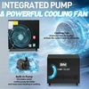 image:imageInflatable Cold Plunge with Chiller 12 HP Water Chiller for Ice Bath Tub WiFiEnabled Cold Tub Machine Fast Cooling 187 Gallon Capacity 39 L x 39 W x 354 HJet BlackOrangeInk