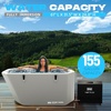 image:imageInflatable Octagonal Ice Bath Tub for Groups Party Cold Plunge Recovery Tub with Insulated Lid Fits 810 People 660 Gallon Capacity 7874 x 7874 x 2756 Portable Durable DesignGray