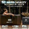 image:imageInflatable Octagonal Ice Bath Tub for Groups Party Cold Plunge Tub with Insulated Lid Water Chiller Compatibility EVA Groundsheet Backpack 660 Gallon 7874 L x 7874 W x 2756 HBlackOnyx