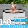 image:imageInflatable Octagonal Ice Bath Tub for Groups Party Cold Plunge Tub with Insulated Lid Water Chiller Compatibility EVA Groundsheet Backpack 660 Gallon 7874 L x 7874 W x 2756 HLight Gray
