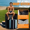 image:imageInflatable Octagonal Ice Bath Tub for Groups Party Cold Plunge Tub with Insulated Lid Water Chiller Compatibility EVA Groundsheet Backpack 660 Gallon 7874 L x 7874 W x 2756 HJet BlackOrange