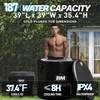 image:imageInflatable Octagonal Ice Bath Tub for Groups Party Cold Plunge Tub with Insulated Lid Water Chiller Compatibility EVA Groundsheet Backpack 660 Gallon 7874 L x 7874 W x 2756 HJet BlackOnyx