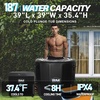 image:imageInflatable Octagonal Ice Bath Tub for Groups Party Cold Plunge Tub with Insulated Lid Water Chiller Compatibility EVA Groundsheet Backpack 660 Gallon 7874 L x 7874 W x 2756 HJet BlackOrangeOnyx