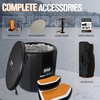 image:imageInflatable Octagonal Ice Bath Tub for Groups Party Cold Plunge Tub with Insulated Lid Water Chiller Compatibility EVA Groundsheet Backpack 660 Gallon 7874 L x 7874 W x 2756 HJet BlackOrange