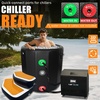 image:imageInflatable Octagonal Ice Bath Tub for Groups Party Cold Plunge Tub with Insulated Lid Water Chiller Compatibility EVA Groundsheet Backpack 660 Gallon 7874 L x 7874 W x 2756 HJet BlackOrange