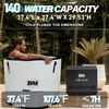 image:imageInflatable Octagonal Ice Bath Tub for Groups Party Cold Plunge Tub with Insulated Lid Water Chiller Compatibility EVA Groundsheet Backpack 660 Gallon 7874 L x 7874 W x 2756 HLight GrayInk