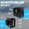 image:imageInflatable Octagonal Ice Bath Tub for Groups Party Cold Plunge Tub with Insulated Lid Water Chiller Compatibility EVA Groundsheet Backpack 660 Gallon 7874 L x 7874 W x 2756 HJet BlackOrangeInk