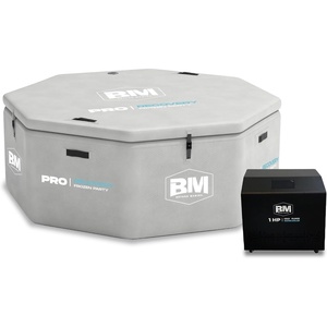 image:imageInflatable Octagonal Ice Bath Tub for Groups Party Cold Plunge Tub with Insulated Lid Water Chiller Compatibility EVA Groundsheet Backpack 660 Gallon 7874 L x 7874 W x 2756 HAsh GrayInk