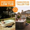 image:imageInflatable Hot Tub Steps with EVA NonSlip Surface Drop Stitch Detachable 2Piece Spa Stairs for Bathtub Portable Durable Steps for Indoor and Outdoor Hot Tub 37  32  157