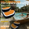 image:imageInflatable Hot Tub Steps with EVA NonSlip Surface Drop Stitch Detachable 2Piece Spa Stairs for Bathtub Portable Durable Steps for Indoor and Outdoor Hot Tub 37  32  157
