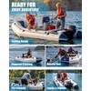 image:image10ft Inflatable Dinghy Boat for Adult with DropStitch Floor 34 Person Inflatable Raft with Oars amp Carry Bag HeavyDuty Motor Mount Ready for Fishing Diving Tender or Recreation USCG Approved108FT x 5FT