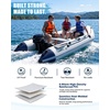 image:image10ft Inflatable Dinghy Boat for Adult with DropStitch Floor 34 Person Inflatable Raft with Oars amp Carry Bag HeavyDuty Motor Mount Ready for Fishing Diving Tender or Recreation USCG Approved108FT x 5FT